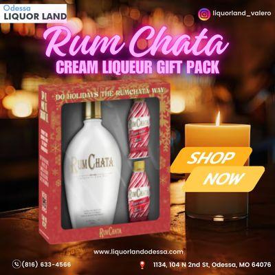 The Rum Chata Cream Liquor Gift Pack is now available at Valero Odessa Liquor and Food Mart in Odessa, MO!