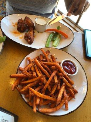 Sweet fries and wings