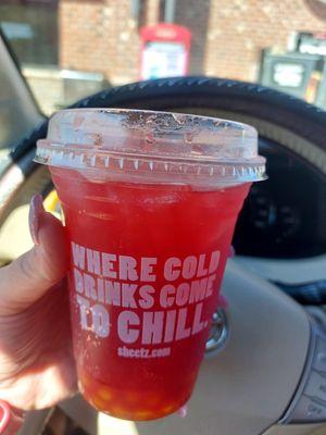 New sheetz strawberry redbull bursting bubbles drink