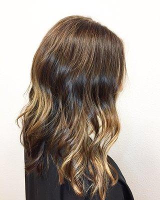 Balayage and haircut by Rayna