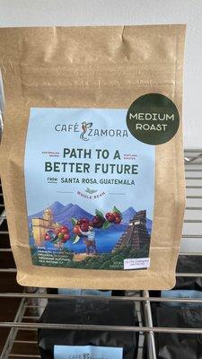 Medium roast Guatemala coffee.