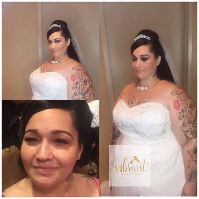 Bridal client makeup in Baltimore provided by Vibrant Beauties