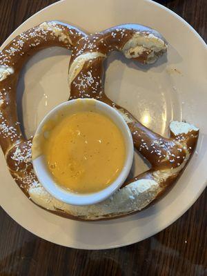 Pretzel with beer cheese