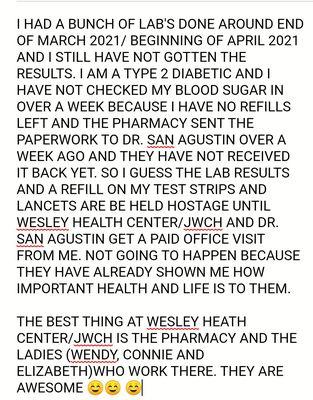 THIS A PHOTO OF MORE INFORMATION/MY OPINION ABOUT WESLEY HEATH CENTER/JWCH