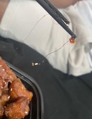 HAIR FOUND IN SESAME CHICKEN