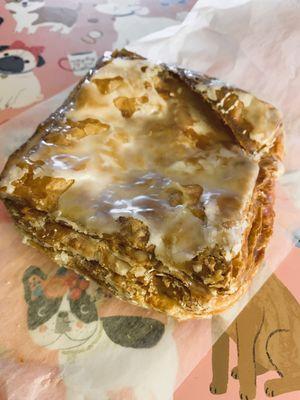 Croissant donut filled with Bavarian cream - a worthy indulgence!