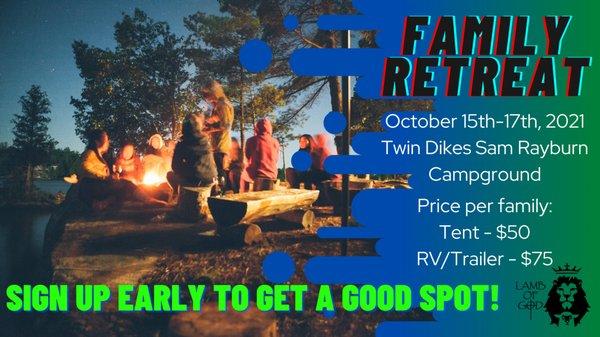 Want a fun camping weekend with Christian Familys? Join us!