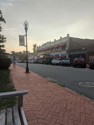 View from the Bench Next to Train Station