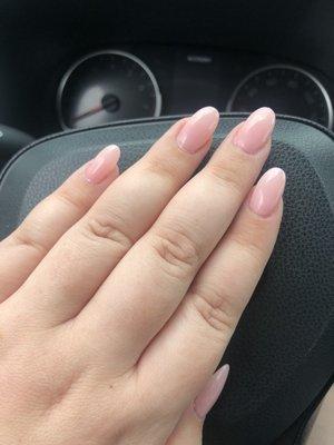 acrylic nails done by Tony. so happy with them!