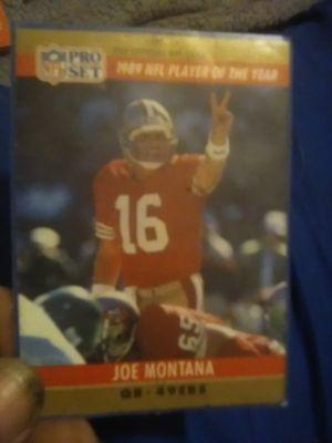 Pro set #2 joe montana error card with Jim kellys passing yards same as Joe Montana's.in perfect condition been in a cover