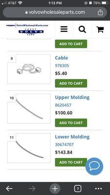 Molding costs.