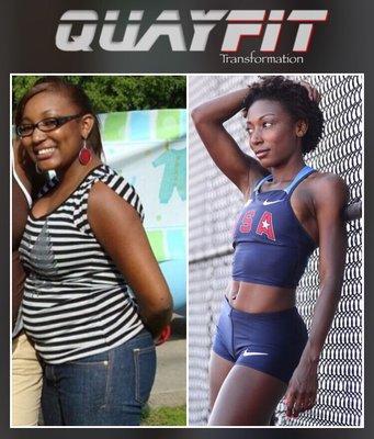 Before and After. Olympic Track Athlete - Glennis