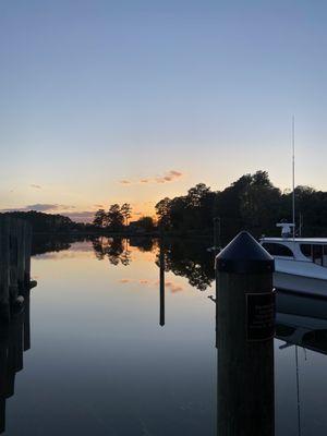 Sunset View from outside next to the water