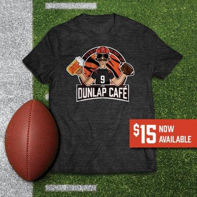 Grab your Limited Edition Mr. Dunlap Football T-Shirt! These are only available for purchase at the Dunlap Cafe while supplies last!