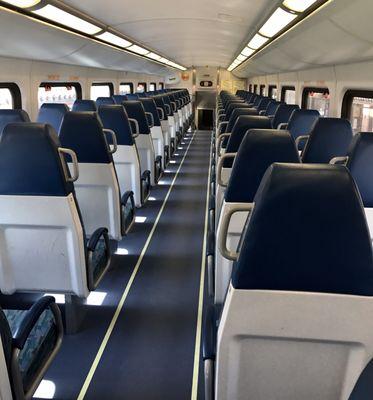 Interior of one of the trains (second floor).