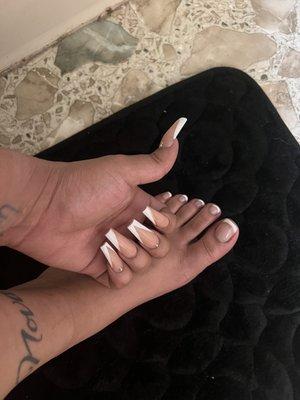 Pedicure and full set