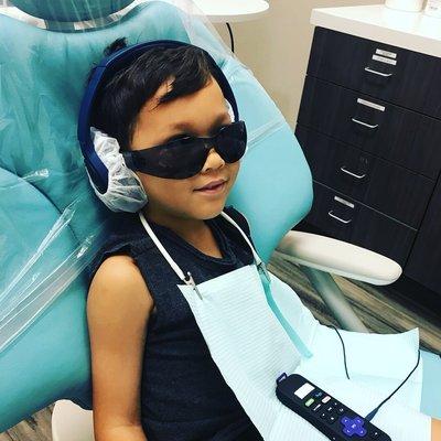 Our very own Jett getting his teeth cleaned before the start of his pre-k year!!!