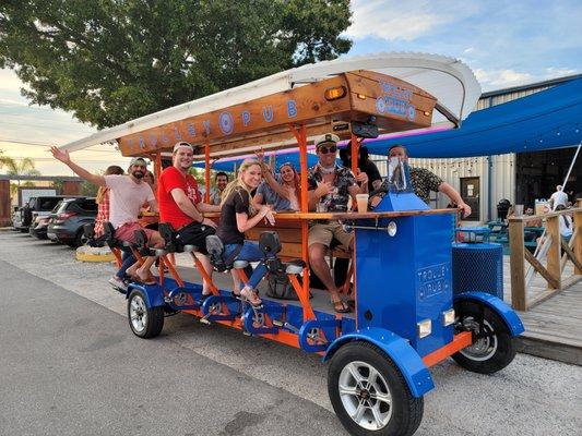 Maiden voyage on the Trolley Pub in St. Petersburg!!