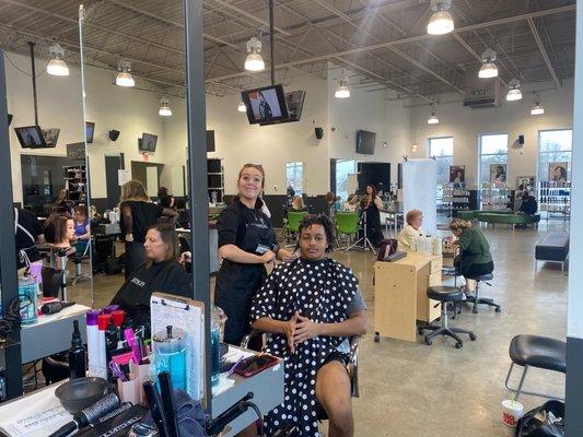 Star hairstylist Syndi Stuckey is braiding out Matted African American Hair