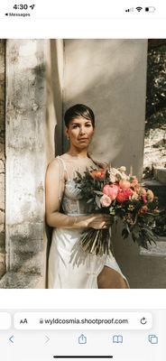 Bride with bouquet