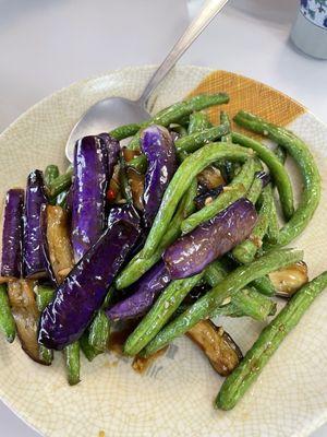 Green beans and eggplant