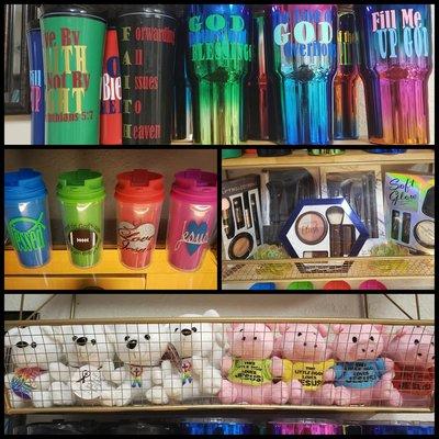 Customized, Tumblers(large, medium, and small), Makeup, Teddy Bears