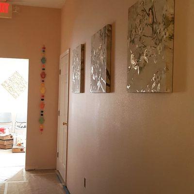 Entry hallway looking into waiting room.