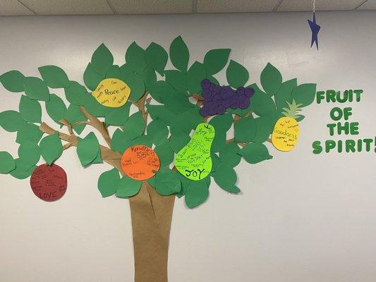 Junior Kids Club (Pre K & Kindergarten) Fruits of the Spirit project