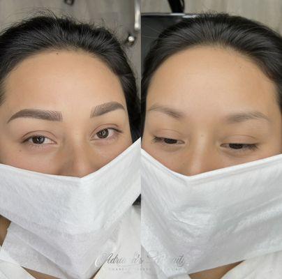 Microblading hair strokes