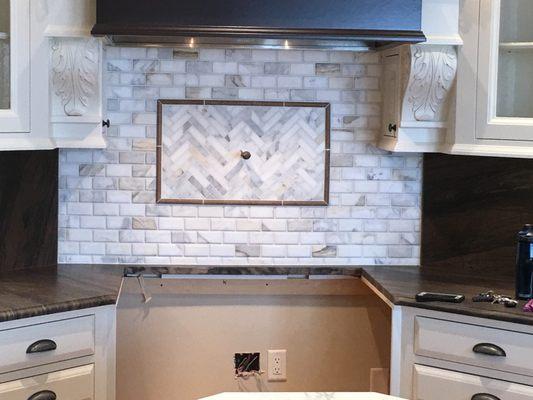 New kitchen backsplash.