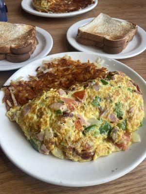 Kosta's Speciality Omelette Hash Browns Toast