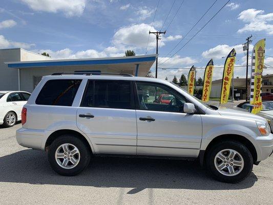 Picking up my Honda Pilot in front of BCC Unlimited