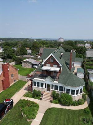 Steep roofs are to be taken seriously, we use quality safety tools to make sure we are protected!