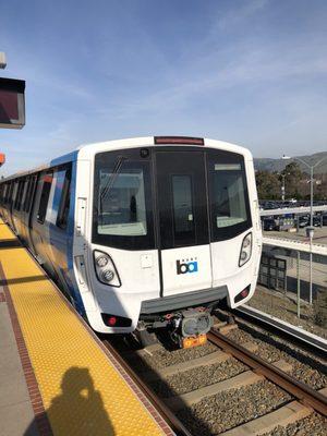 The back of the new train.