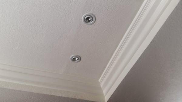 Recess lights and crown molding