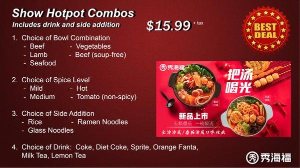 Personal Hotpot Combination Menu