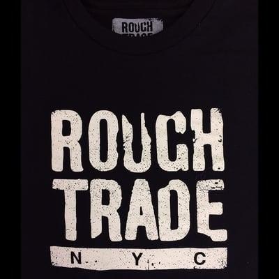 Discharge Print with Water-Based Inside Label print for Rough Trade NYC