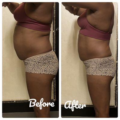 360 snatched body results started at 44in waist went down to 37in in 2 months