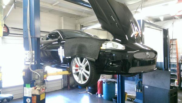 Supercharged Jaguar XKR - yup; we work on these too!