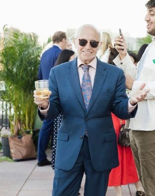 Wearing a very altered suit by Doris at a closing reception of the United Nations.