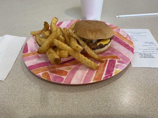 Double Cheeseburger and Fries