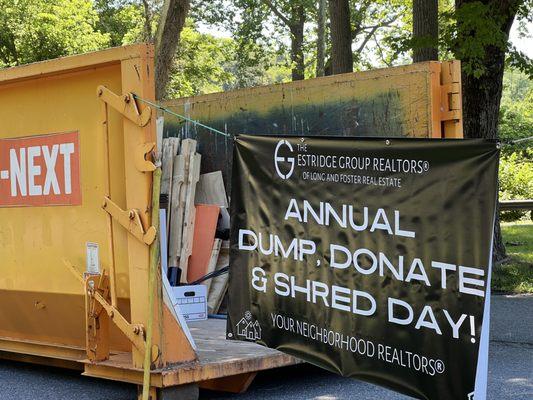 Estridge Group Annual Spring Dump, Donate, & Shred Day in Bethesda & Chevy Chase, MD