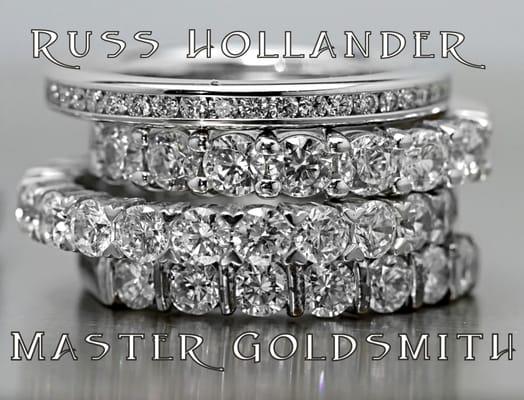 Over 1800 styles of diamond eternity bands, all American made in our own downtown Stamford shop to choose from!