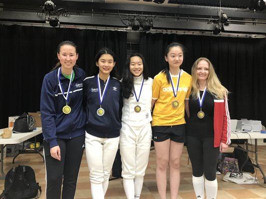 Swords fencers podium sweep!