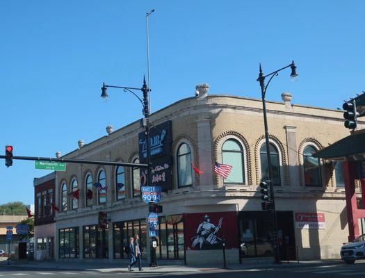 Prominent corner storefront.