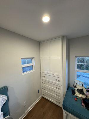 Closet and cabinet