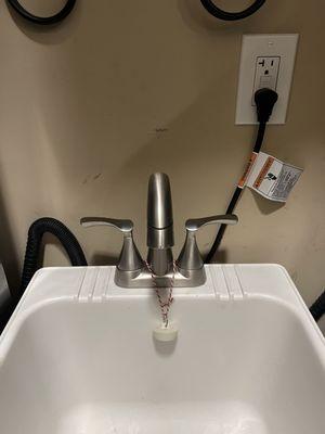 Laundry room sink new faucet