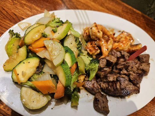 Hibachi Filet Mignon and Shrimp