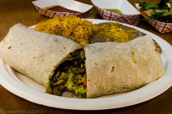 My Favorite when I am hungry, in a hurry or both! The carne asada burito Yum!