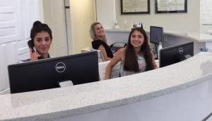 Dental office front desk